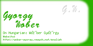 gyorgy wober business card